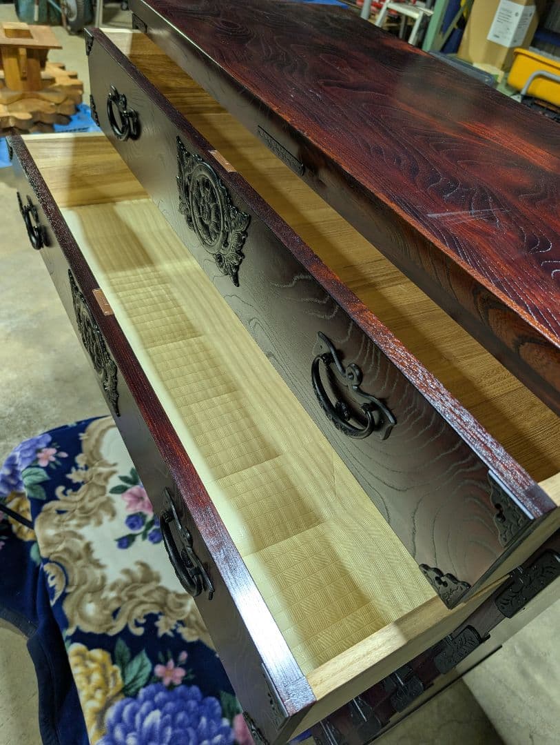 岩谷堂　ダンス　5段　箪笥　裏面キズあり