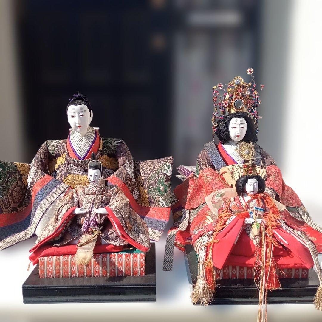 アンティーク１００年 明治大正期 超大型！ 親王飾りお雛様　古今雛享保雛