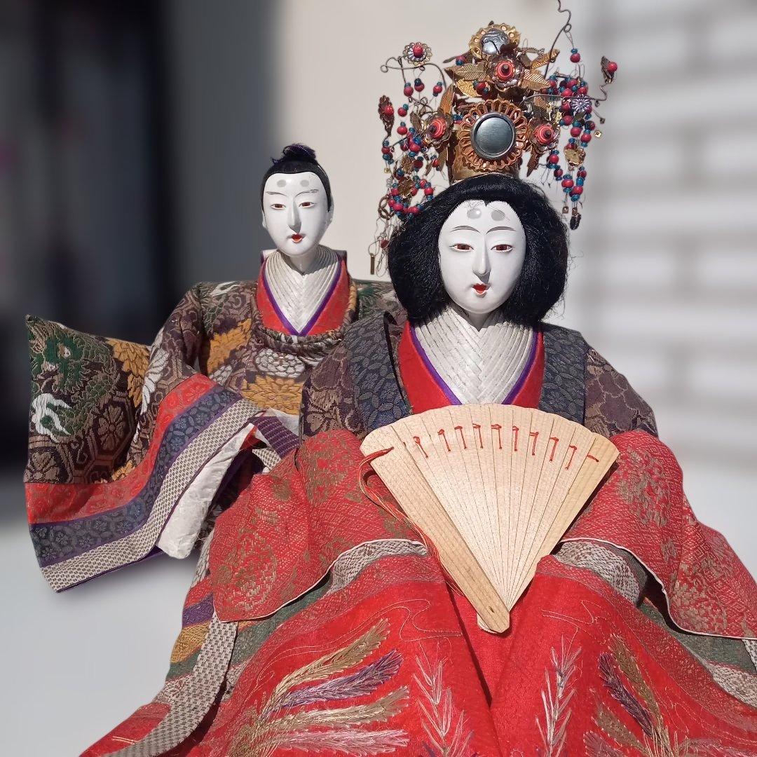 アンティーク１００年 明治大正期 超大型！ 親王飾りお雛様　古今雛享保雛