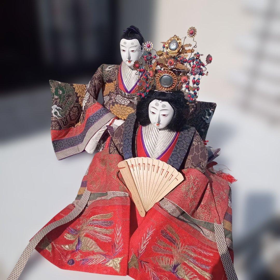 アンティーク１００年 明治大正期 超大型！ 親王飾りお雛様　古今雛享保雛