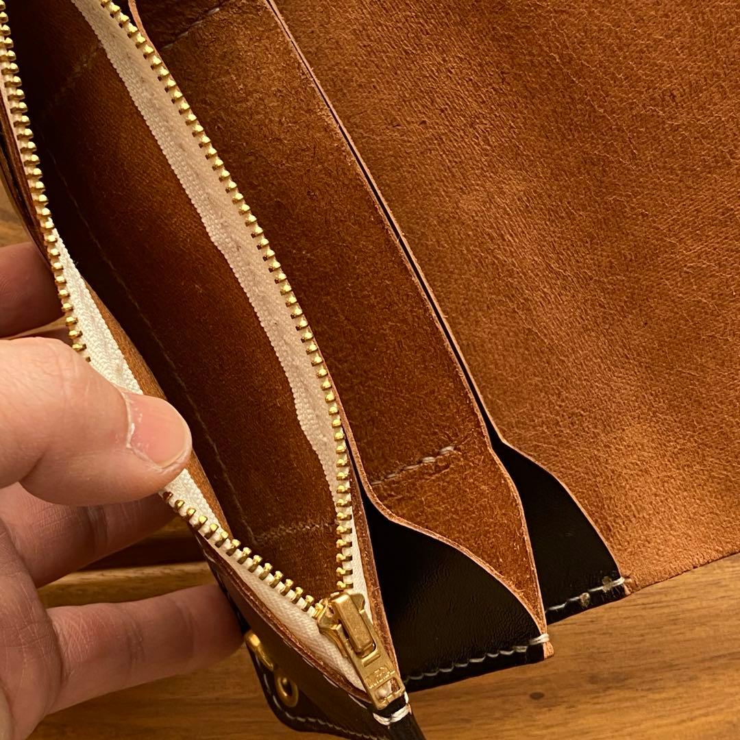 【茶芯・馬革】トラッカーウォレット　ブラック