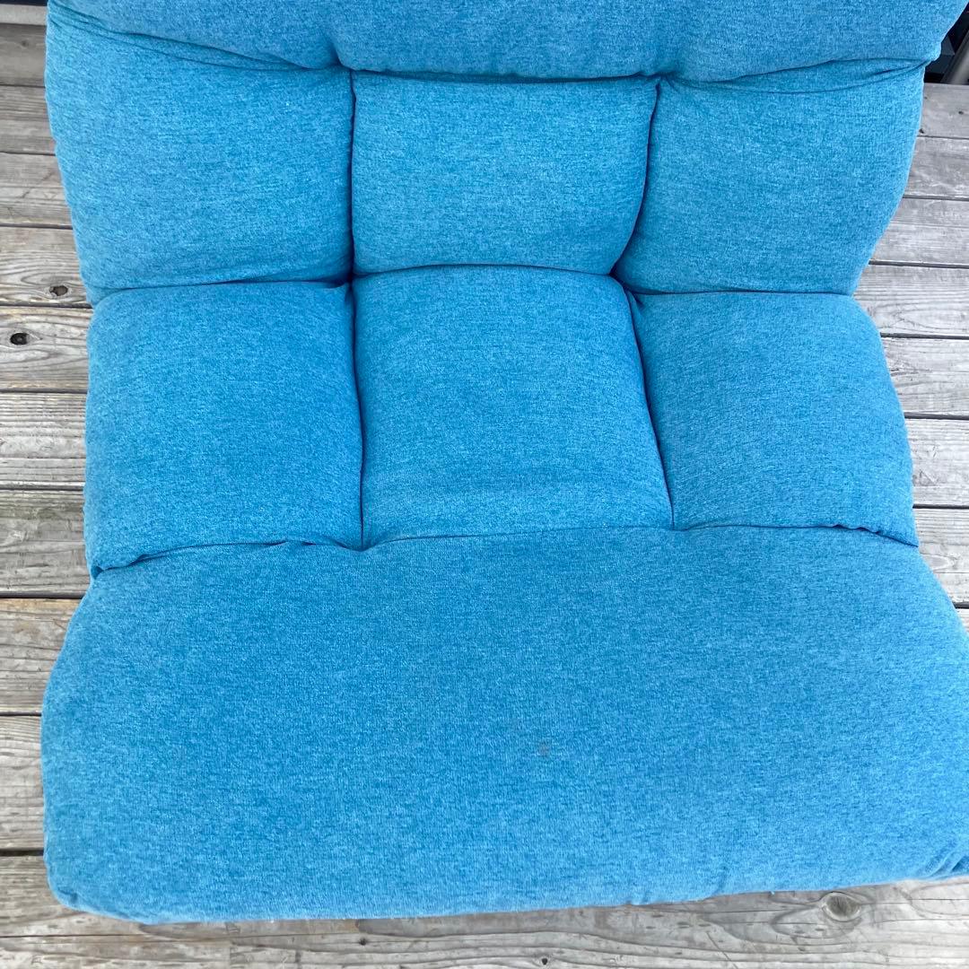 ニトリ ツナガルポケットコイルザイス レガ リクライニングチェア 座椅子 ブルー