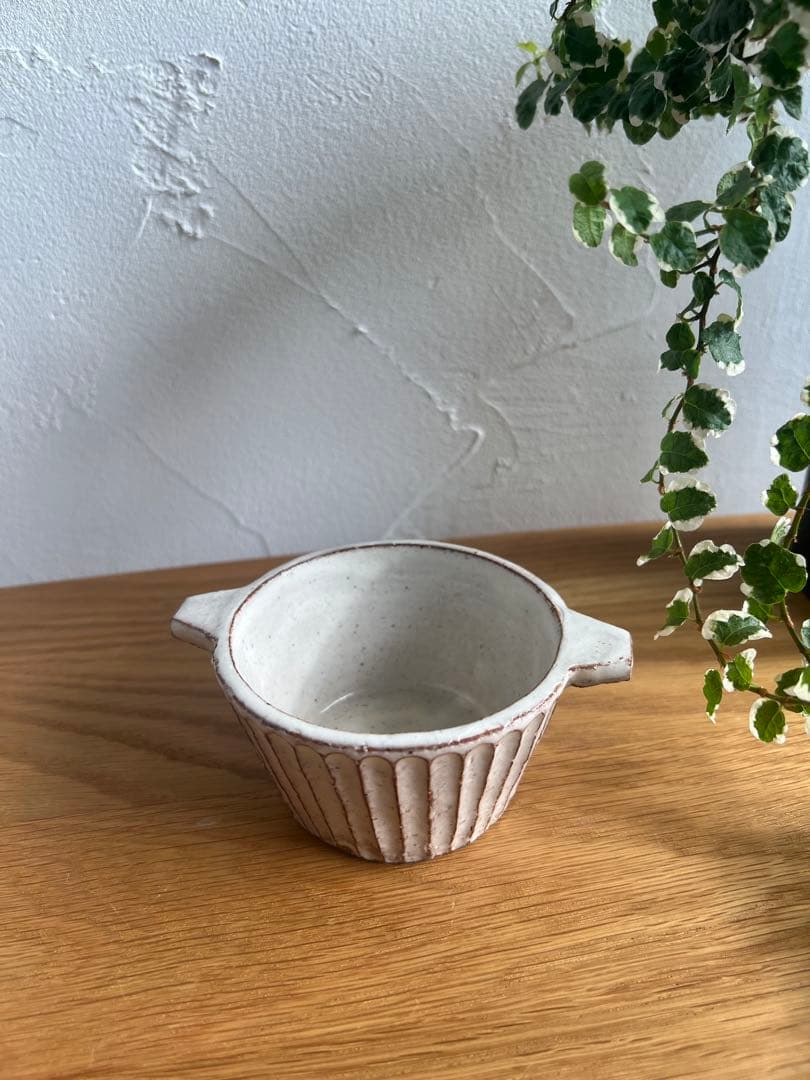 粉引 しのぎ 削ぎ目 山田雅子作家物 小鉢 スタジオクリップ ACTUS