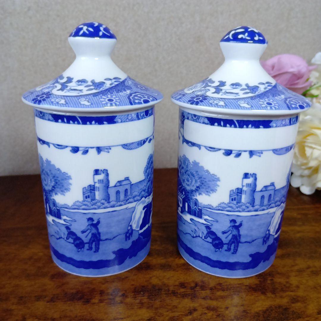 スポード ブルーイタリアン スパイスジャー ペア 箱入り