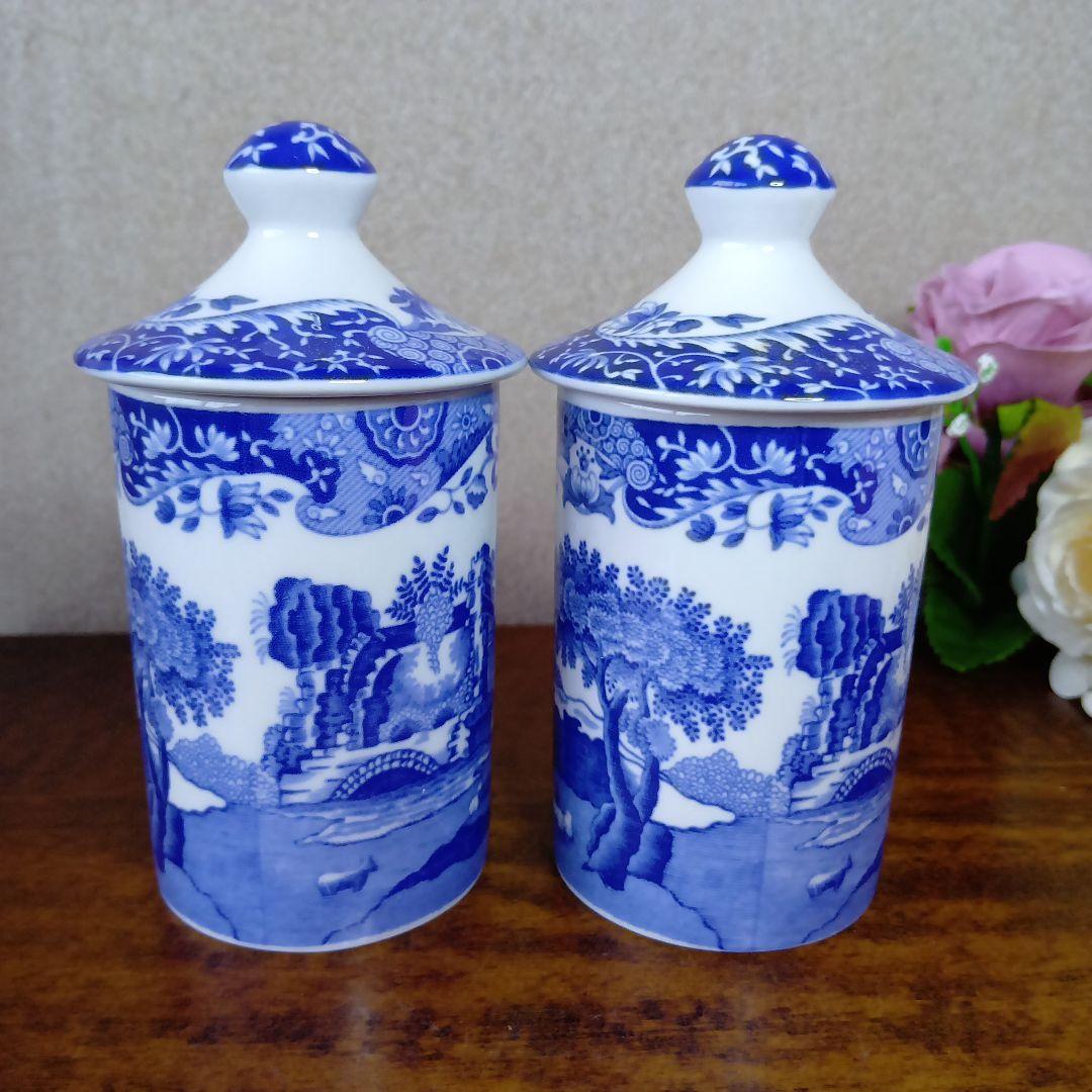 スポード ブルーイタリアン スパイスジャー ペア 箱入り