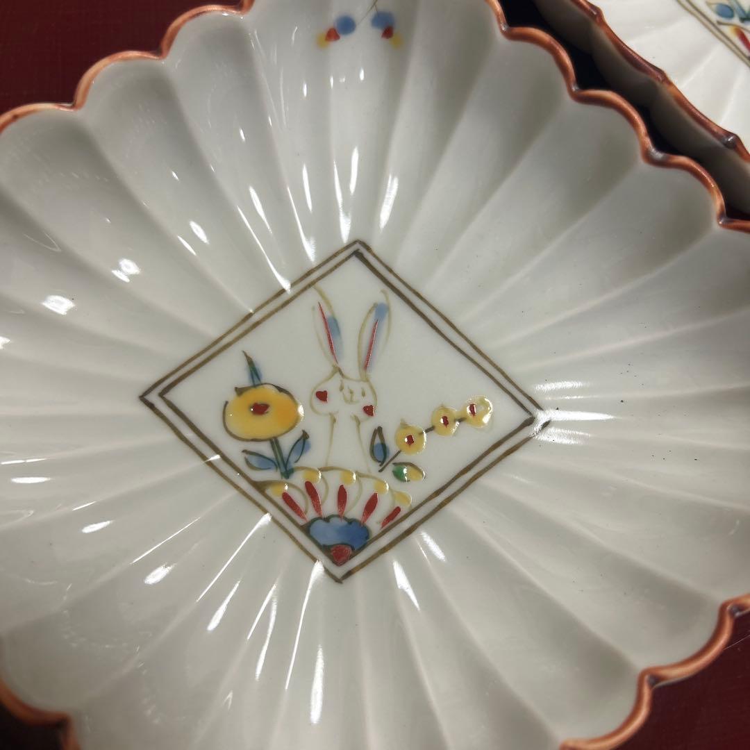 り*ん様 作家　陶芸作家　空萌工房 うさぎ 田口紀美子　菊割菱鉢　２枚セット