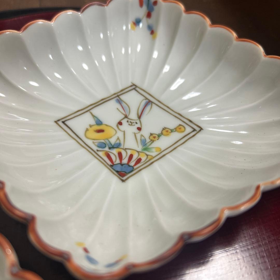 り*ん様 作家　陶芸作家　空萌工房 うさぎ 田口紀美子　菊割菱鉢　２枚セット