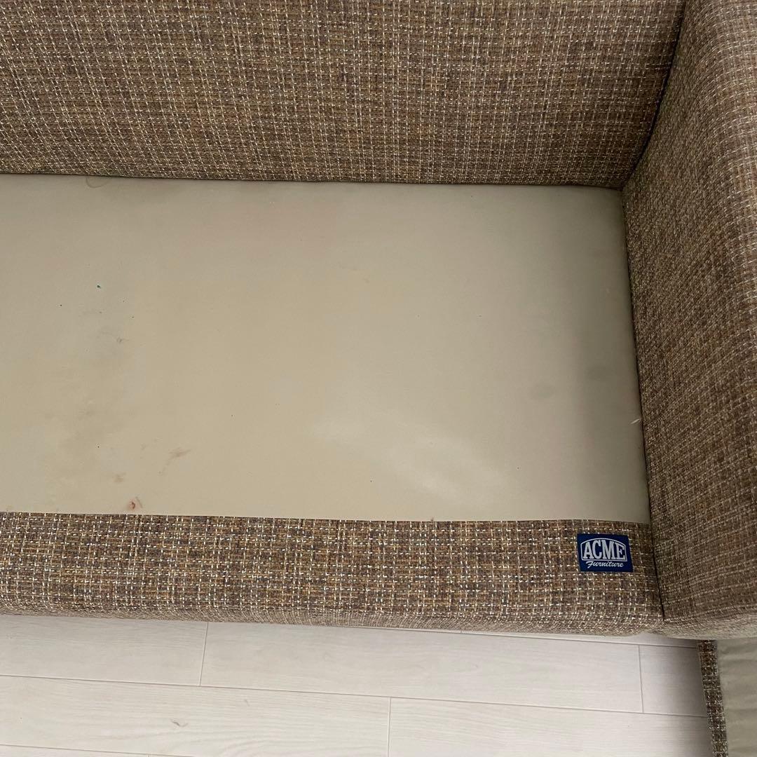 都内23区送料無料✨アクメファニチャー✨ 3人掛けソファ　オットマン付き