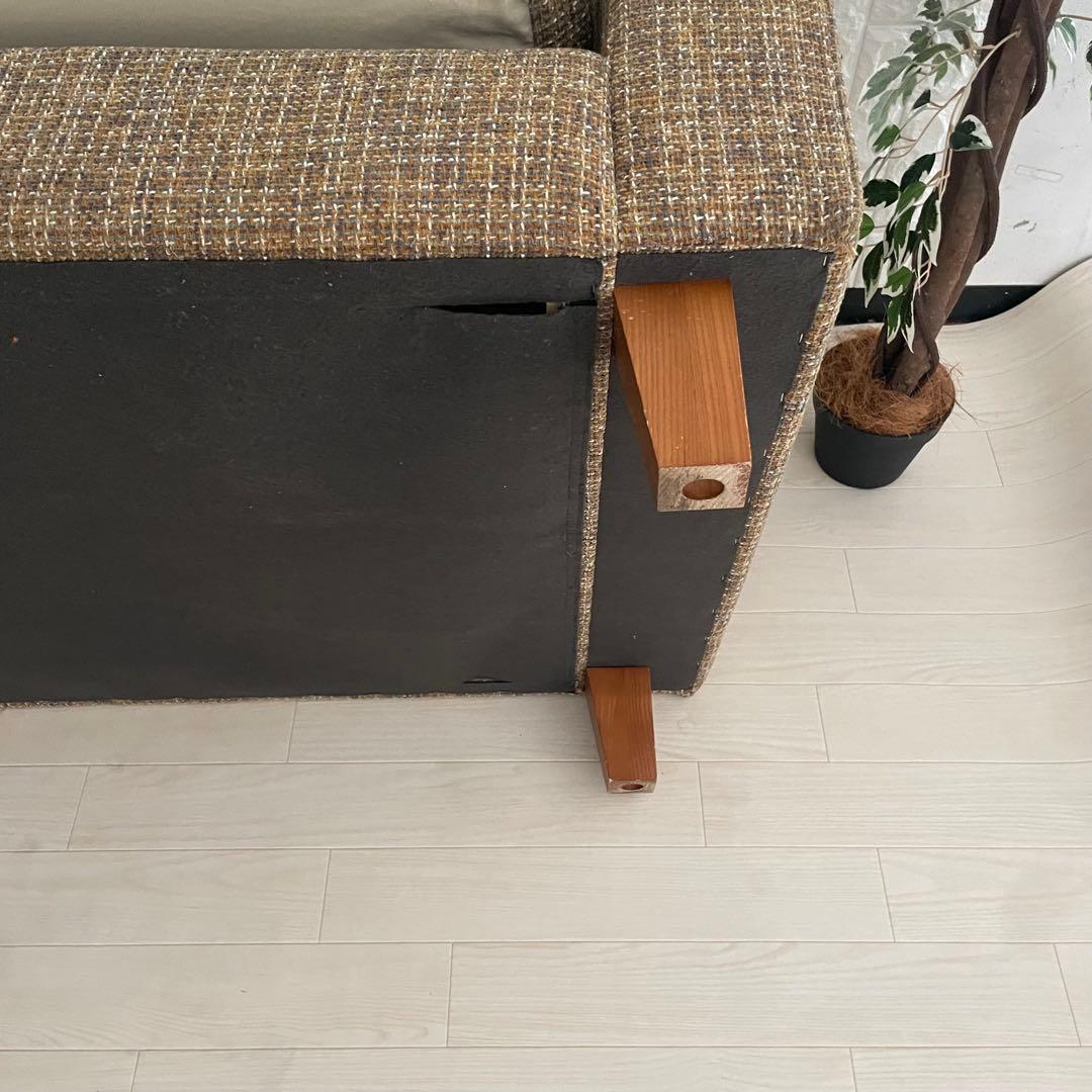 都内23区送料無料✨アクメファニチャー✨ 3人掛けソファ　オットマン付き