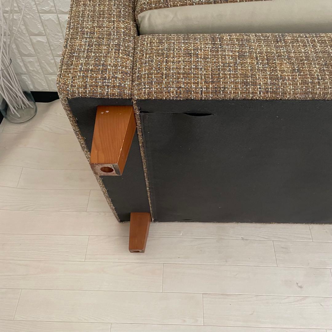 都内23区送料無料✨アクメファニチャー✨ 3人掛けソファ　オットマン付き