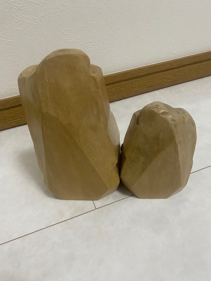 木彫 熊 在銘 大和彫 大和正幸 親子熊