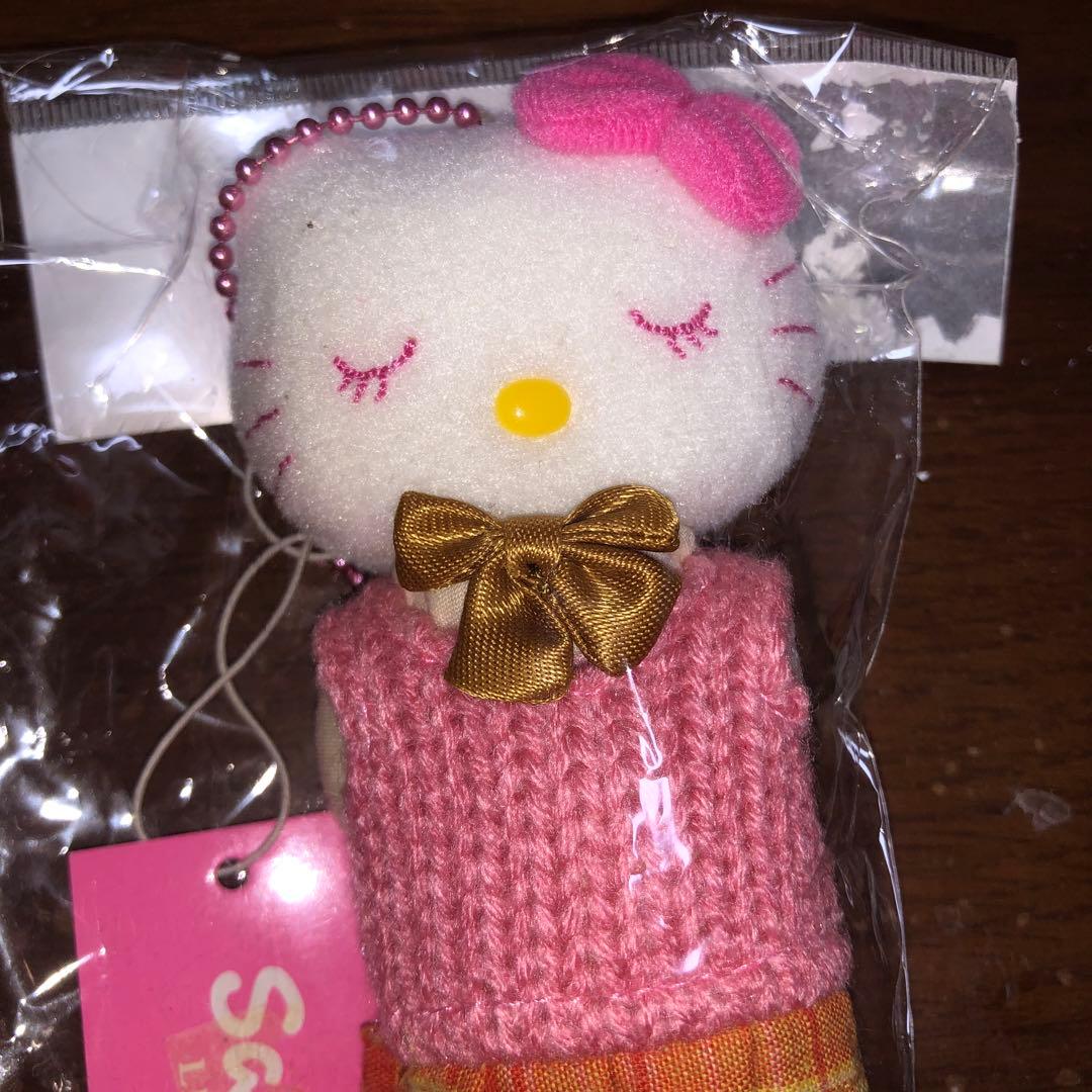 m*a様 足長キティ　ぬいぐるみ　マスコット　キーホルダー　ピンク　セーラー服