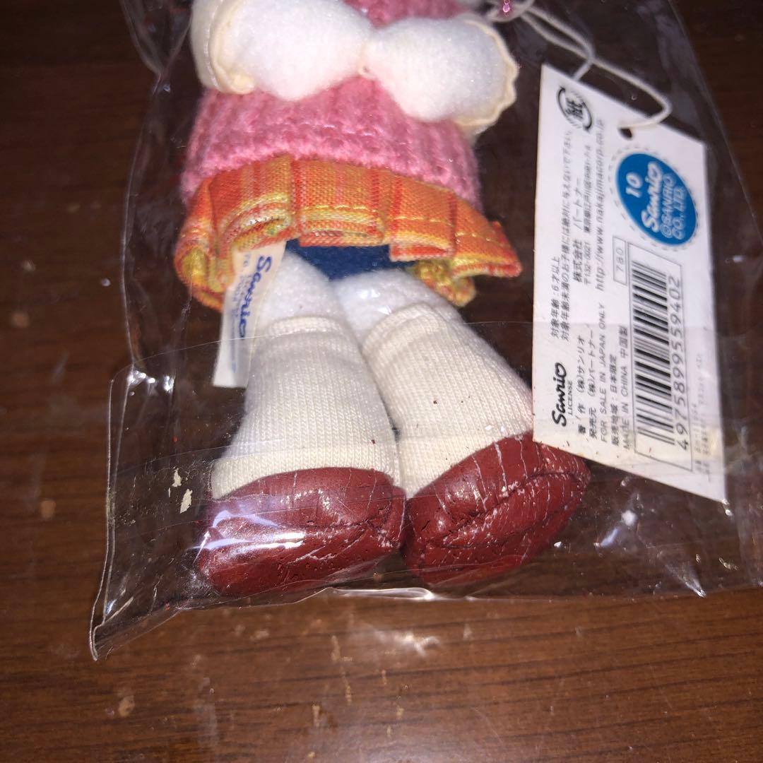 m*a様 足長キティ　ぬいぐるみ　マスコット　キーホルダー　ピンク　セーラー服