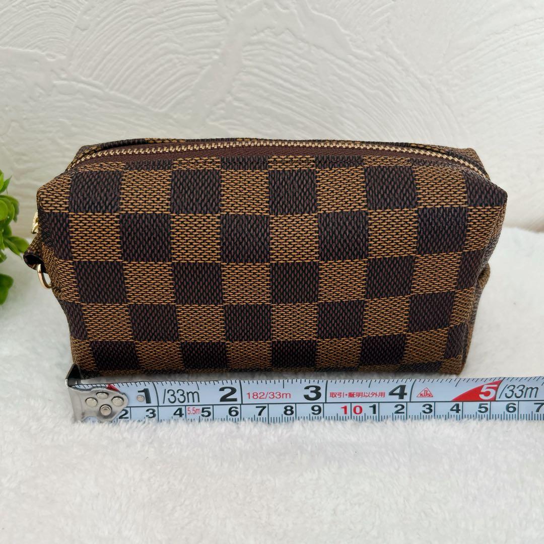 おかみページ　ハンドメイド　市松模様　ポーチ