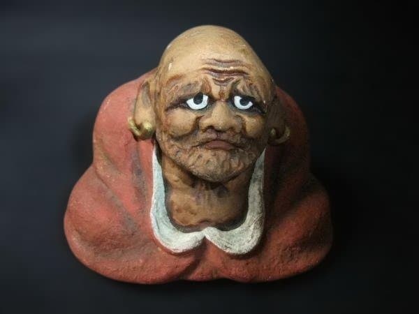 伝統的な陶器の仏教人形 6体セット