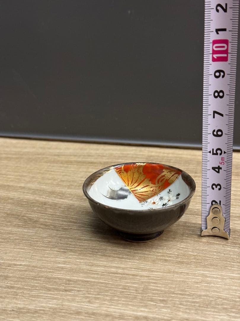 1533  九谷焼　猪口　7客　時代物