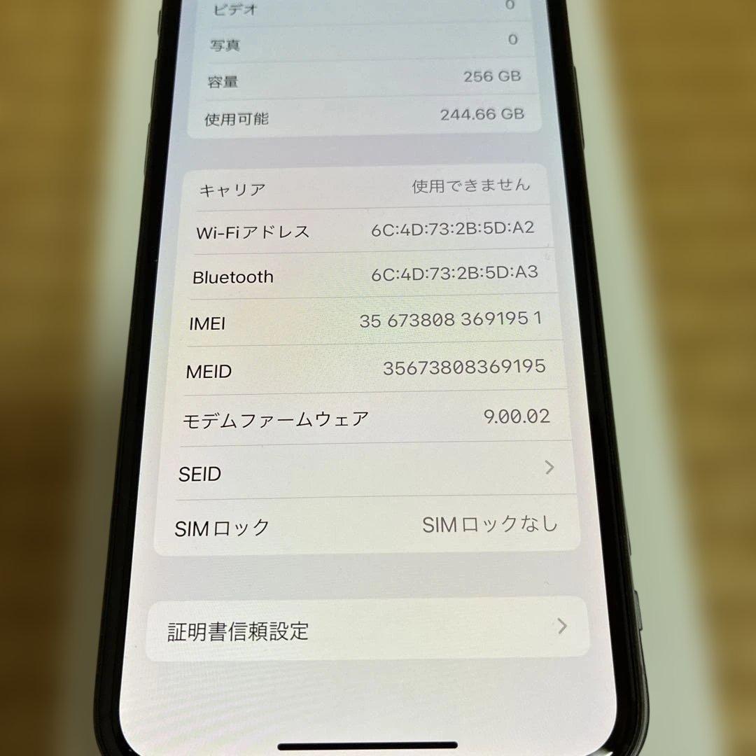 Apple iPhone X本体 256GB SIMロック解除済