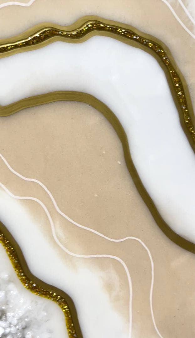 レジンアート　テクスチャーアートパネル　アゲートジオード風　インテリアパネル