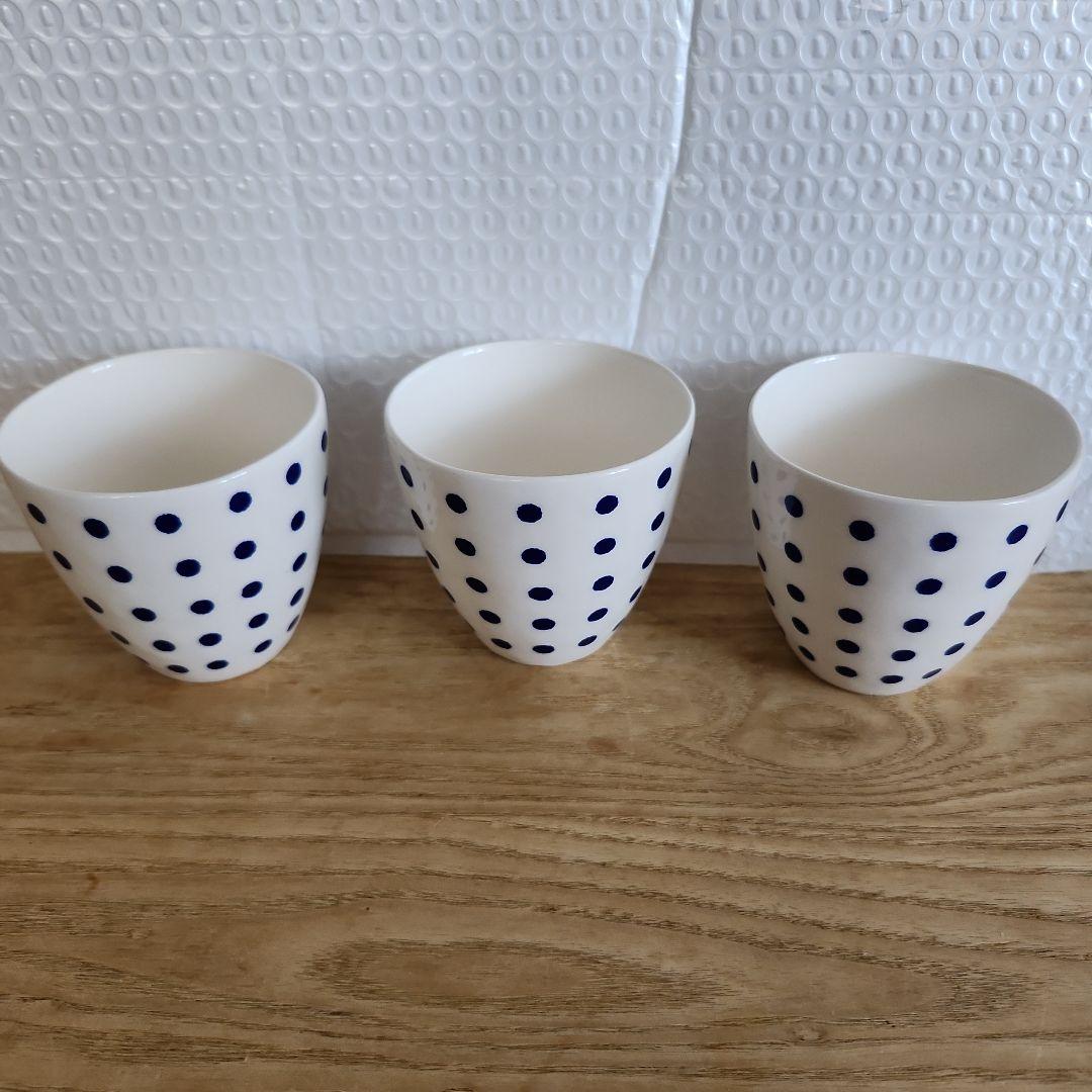 NIKKO 水玉 花柄 お皿各々3枚 カップ各々3個のセット