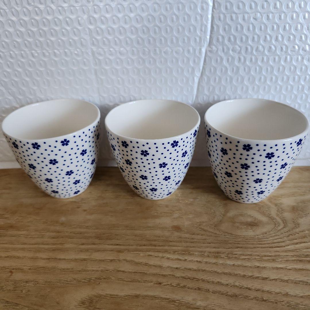 NIKKO 水玉 花柄 お皿各々3枚 カップ各々3個のセット