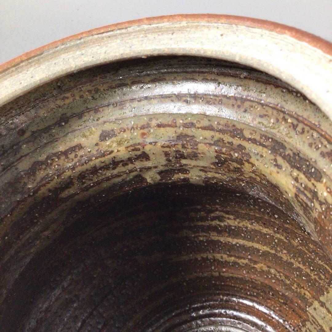 Ｐ７７３　水指　『和同窯　藤本尚山造』『胴締水指』　共箱　茶道具