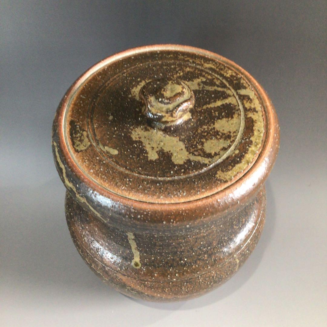 Ｐ７７３　水指　『和同窯　藤本尚山造』『胴締水指』　共箱　茶道具