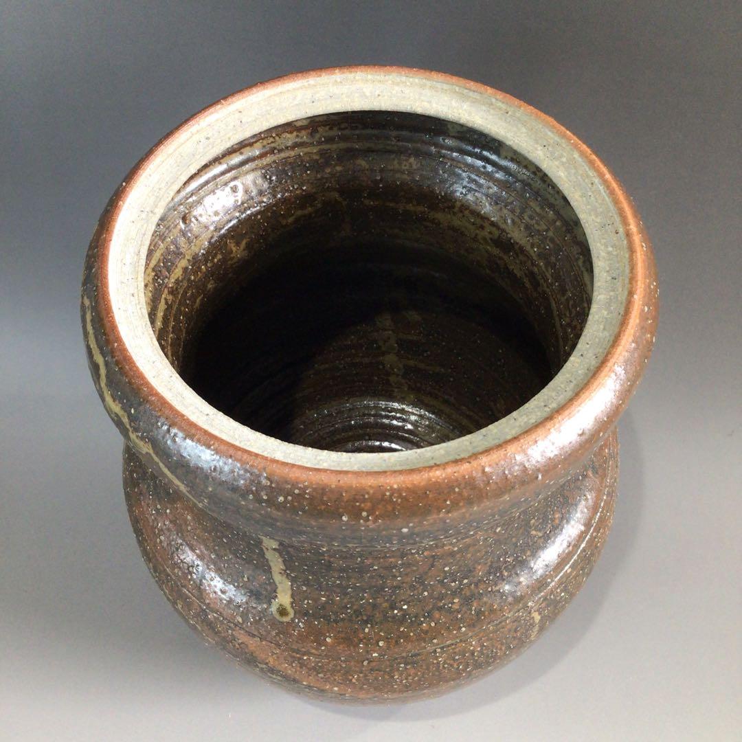 Ｐ７７３　水指　『和同窯　藤本尚山造』『胴締水指』　共箱　茶道具