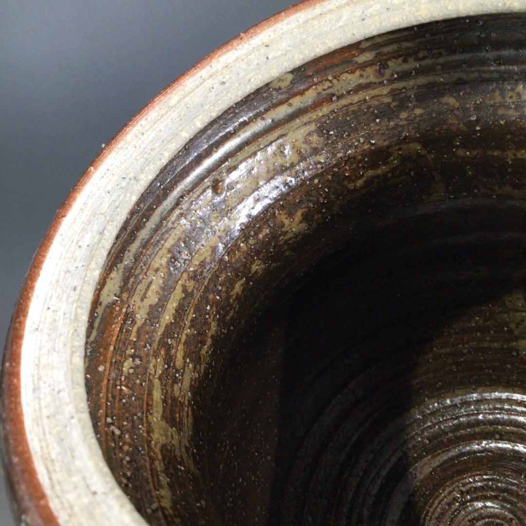 Ｐ７７３　水指　『和同窯　藤本尚山造』『胴締水指』　共箱　茶道具