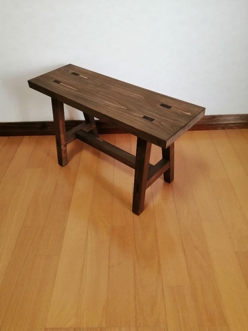 木製フラワースタンド　花台　幅60cm×高さ30cm　スツール　ベンチ　水槽