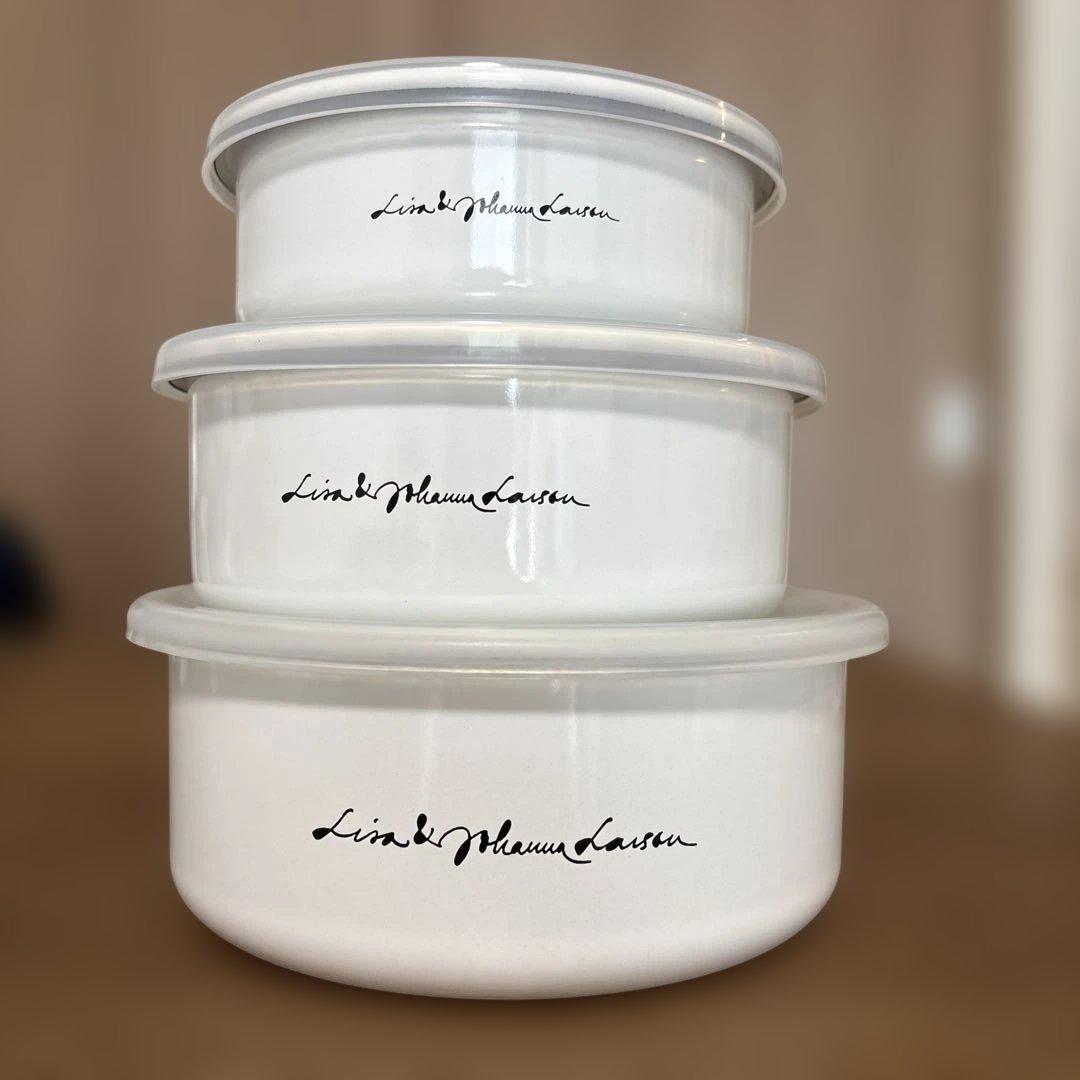 野田琺瑯　リサラーソン　保存容器　3種類