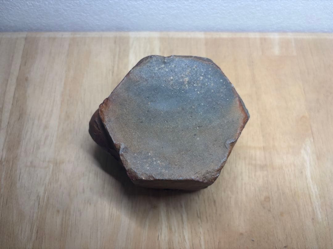 60.備前焼 宝瓶 登り窯 松 まつ 六角 手びねり 急須