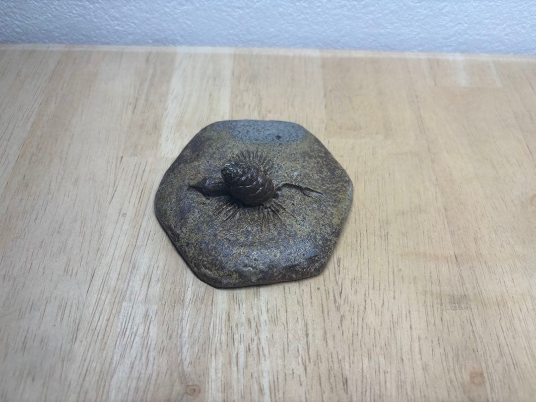 60.備前焼 宝瓶 登り窯 松 まつ 六角 手びねり 急須