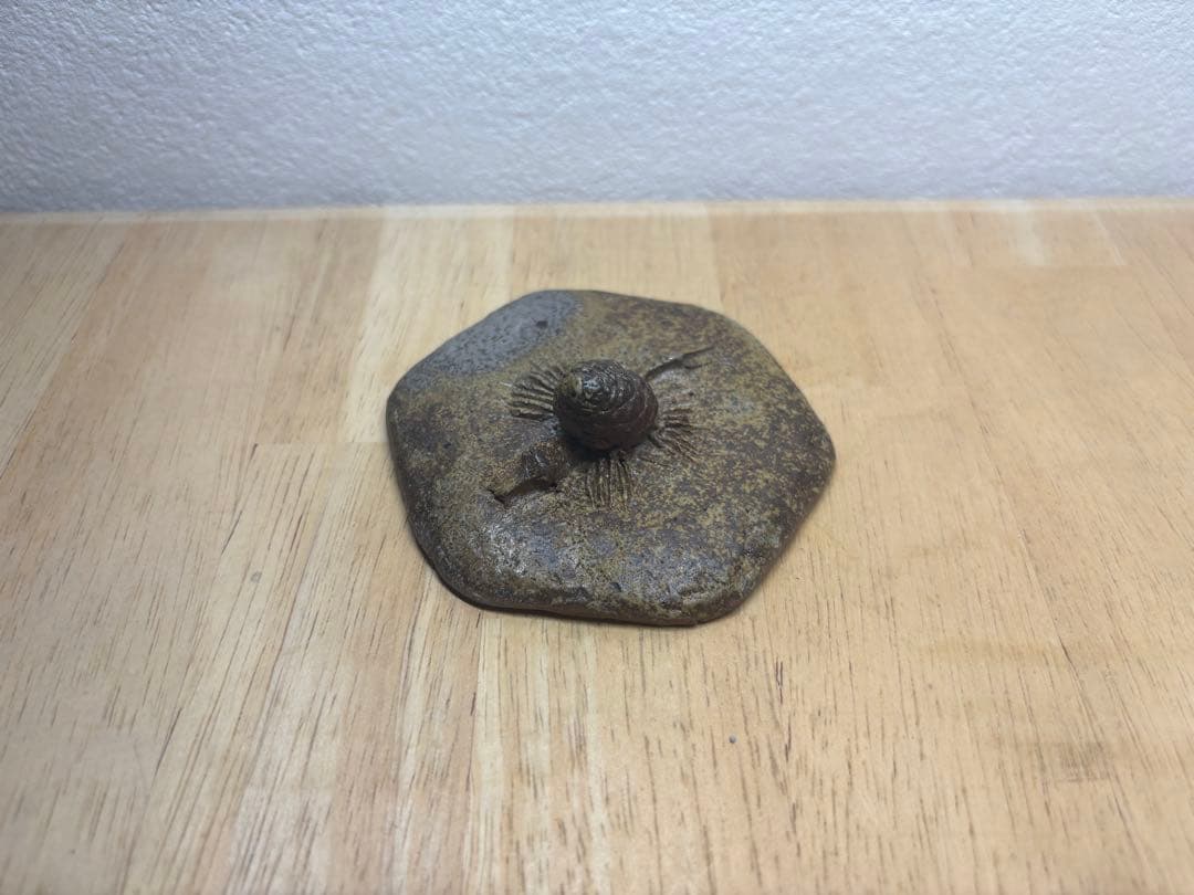 60.備前焼 宝瓶 登り窯 松 まつ 六角 手びねり 急須