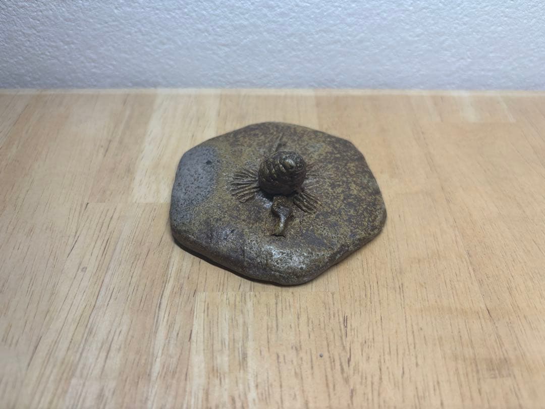 60.備前焼 宝瓶 登り窯 松 まつ 六角 手びねり 急須