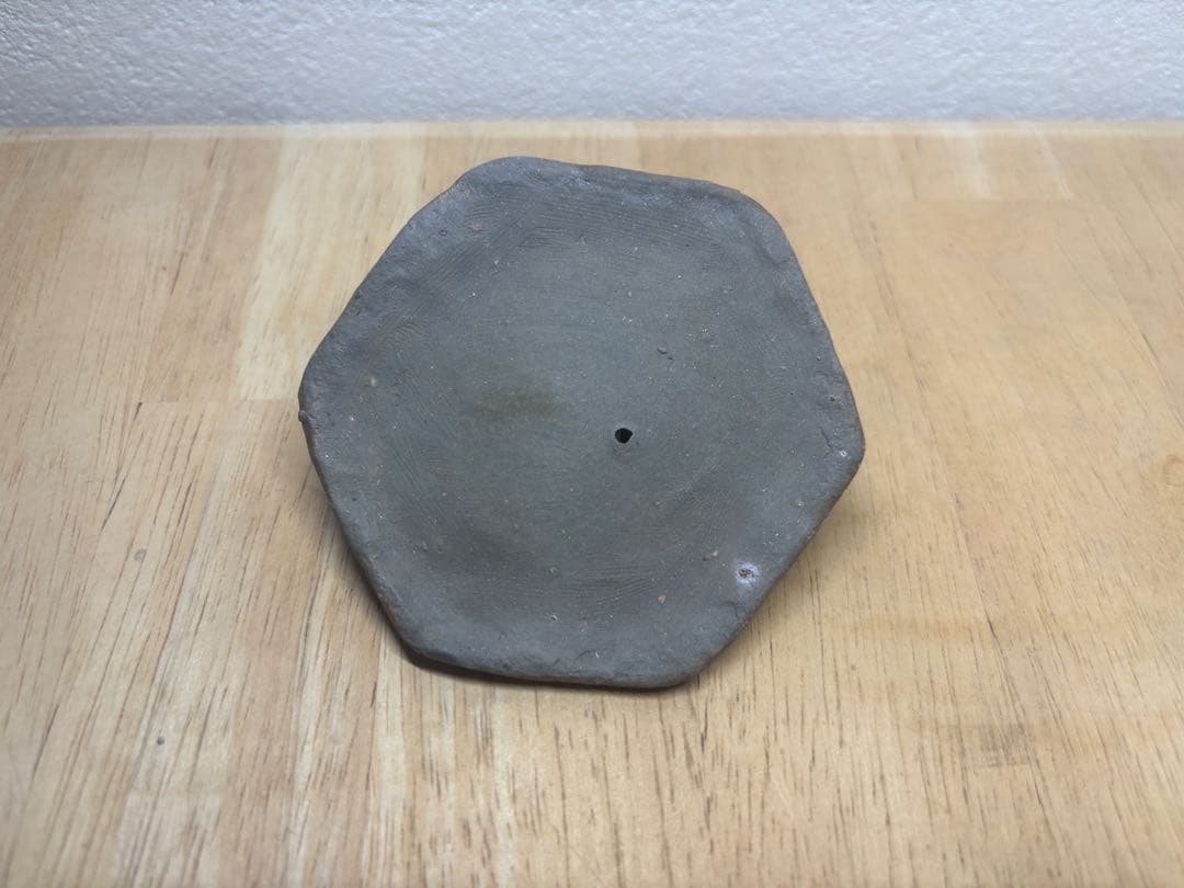 60.備前焼 宝瓶 登り窯 松 まつ 六角 手びねり 急須