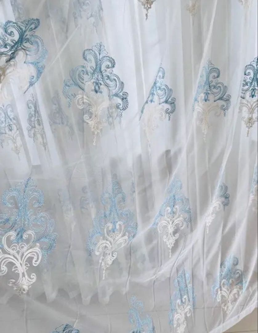 超〜お得　2枚セット かわいい　黄色柄　カーテン　　オーダーカーテン　フリル付き