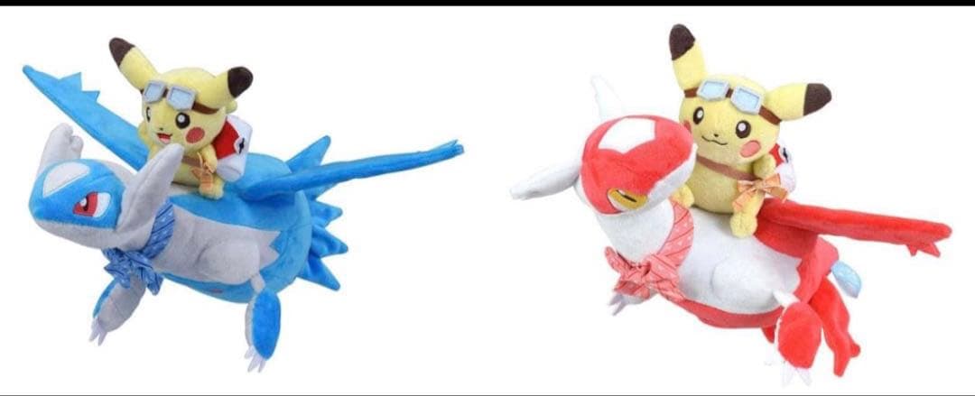 ポケモンセンター ラティオス ラティアスに乗って ピカチュウ ぬいぐるみ