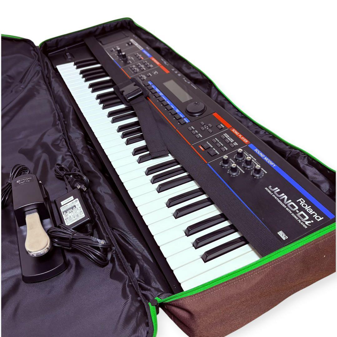 【美品】Roland JUNO-Di シンセサイザー ケース・ペダル・アダプター
