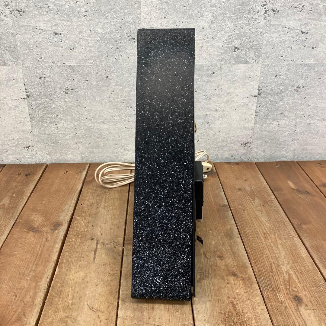 昭和レトロ 大嶋漆器 蛍光灯 ライト付 三角形 置時計 時計 クロック ユニーク