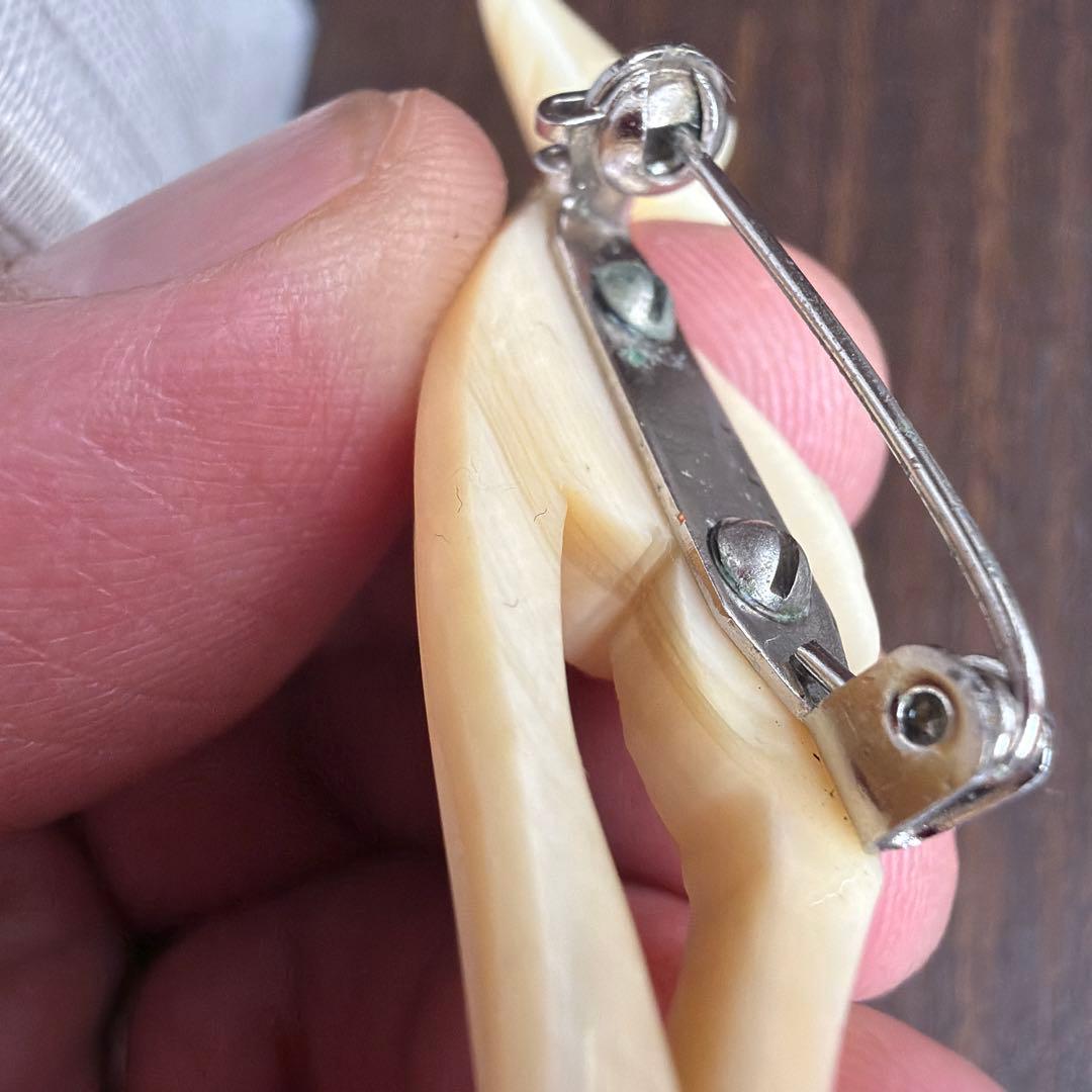 天然素材　抹香鯨歯　彫刻品　極美品　東洋彫刻　マッコウクジラ