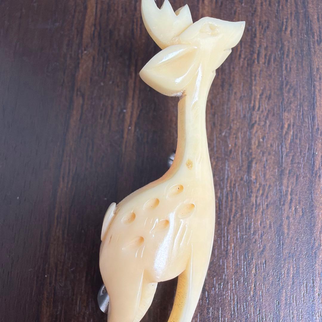 天然素材　抹香鯨歯　彫刻品　極美品　東洋彫刻　マッコウクジラ