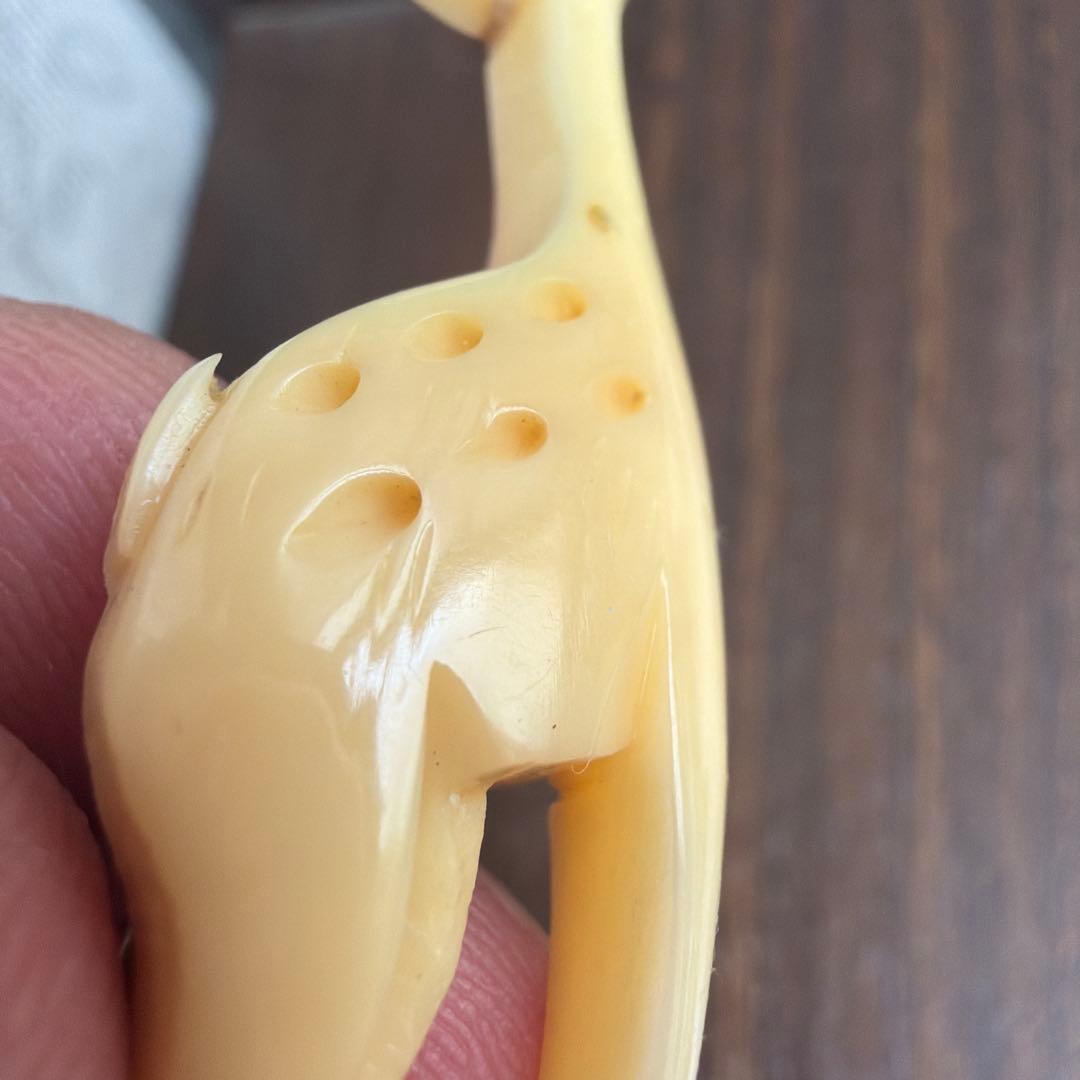 天然素材　抹香鯨歯　彫刻品　極美品　東洋彫刻　マッコウクジラ