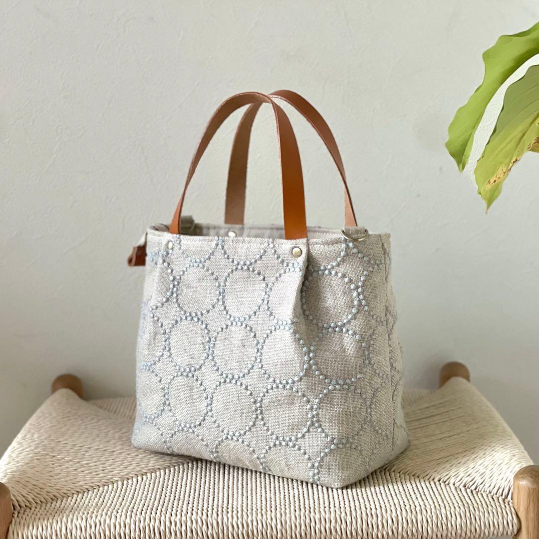 ⚮̈ミナペルホネン　tambourine beige かくれんぼトート