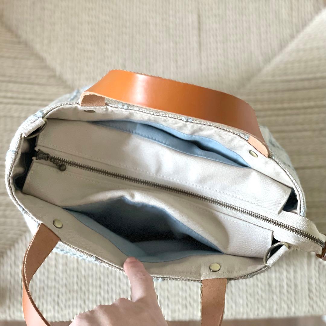 ⚮̈ミナペルホネン　tambourine beige かくれんぼトート
