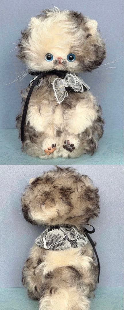 花襟仔猫 アーティストベア 海外作家様 ぬいぐるみ テディベア ハンドメイド