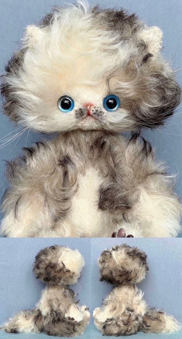 花襟仔猫 アーティストベア 海外作家様 ぬいぐるみ テディベア ハンドメイド
