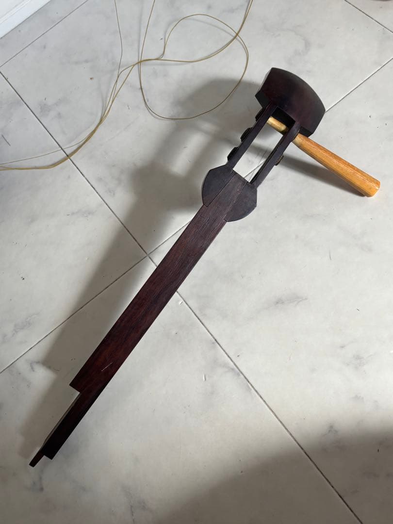 和楽器 安田金次郎作 三味線 犬皮