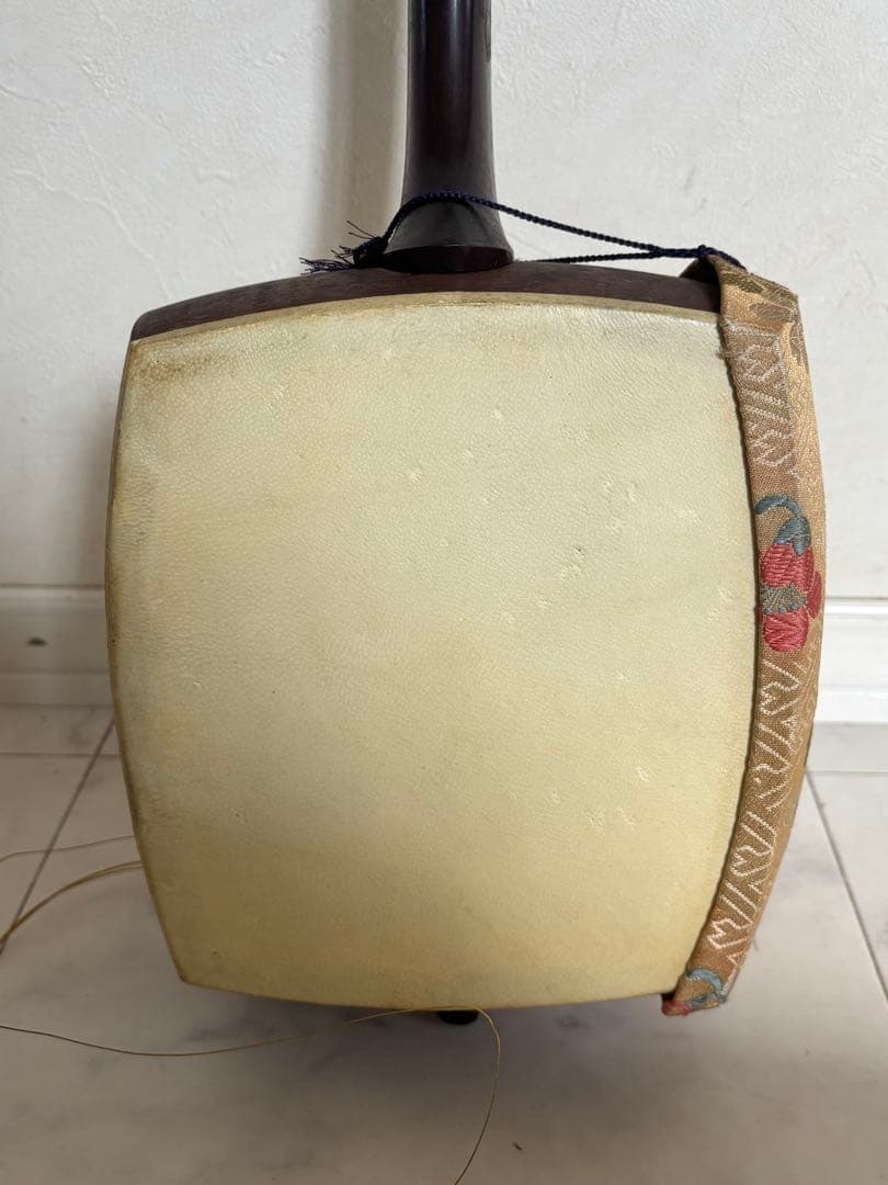 和楽器 安田金次郎作 三味線 犬皮