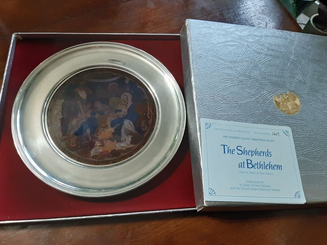 限定希少！華やかな色彩☆ステンドグラス マリア 聖家族 羊飼い