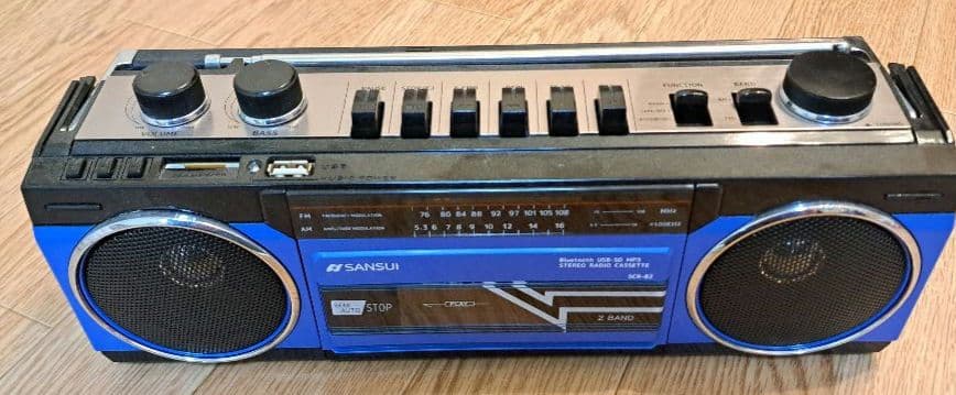 SANSUI SCR-B2(BL) Bluetoothラジカセ